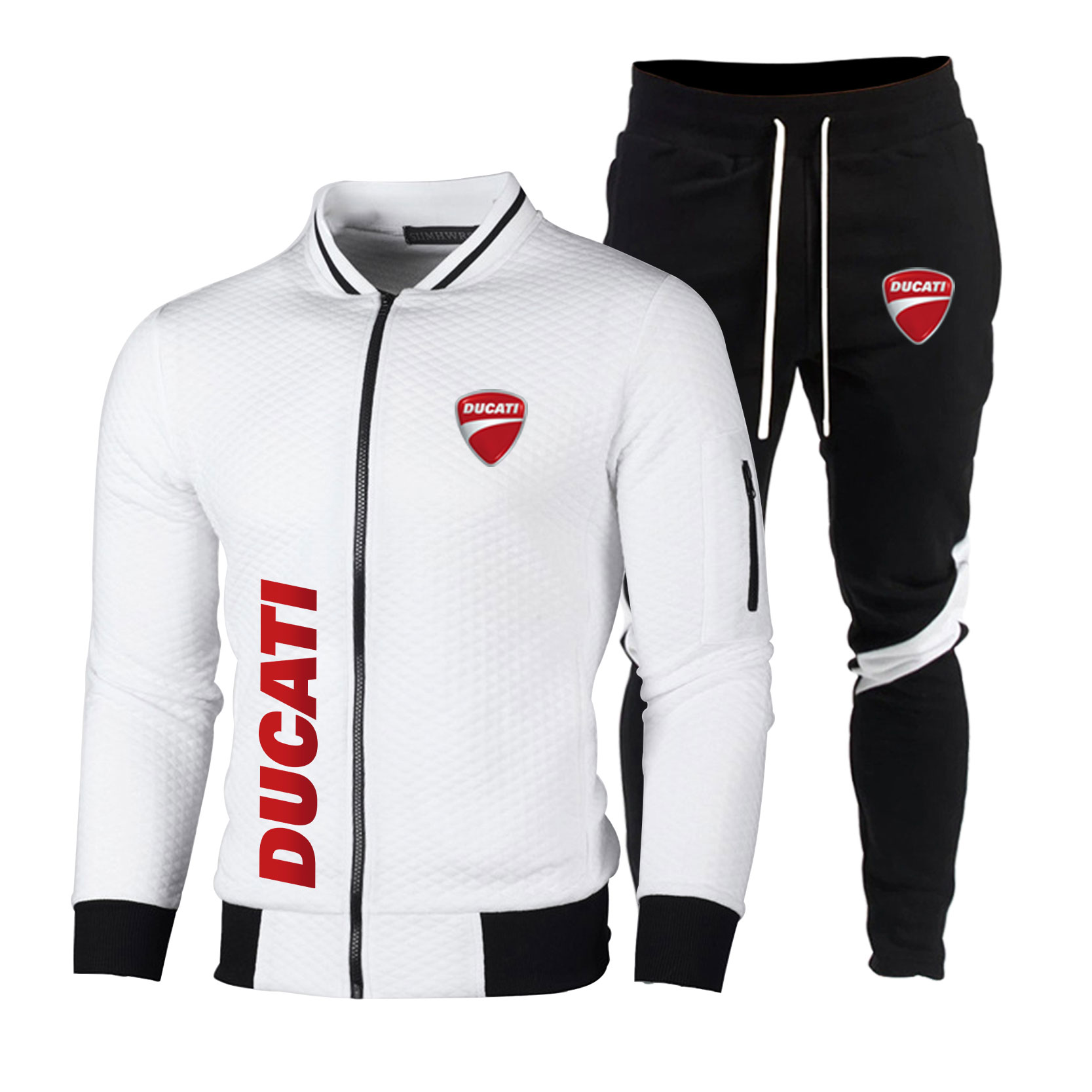 Motorcycle Gear Mens - Herenpakken honkbaljack + sportbroek Ducati-logo bedrukt